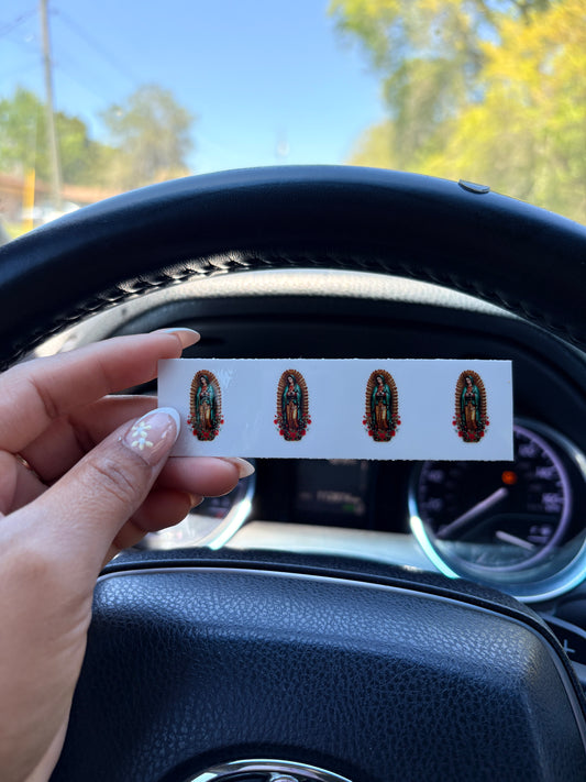 Virgencita para Espejo del Carro – Paquete de 4