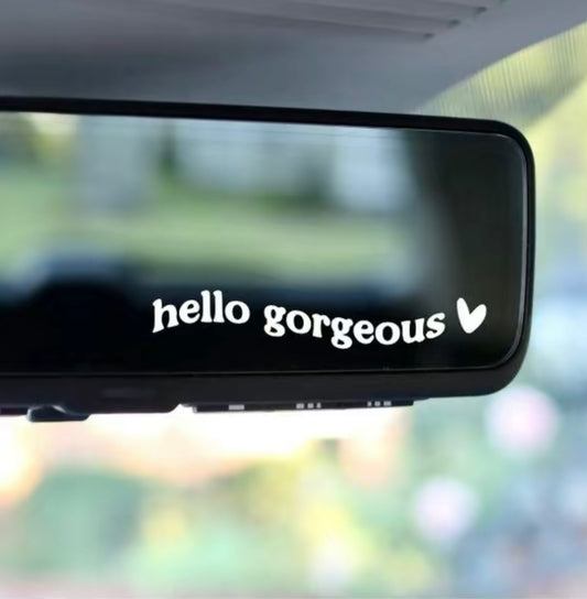 "Hello Gorgeous" sticker